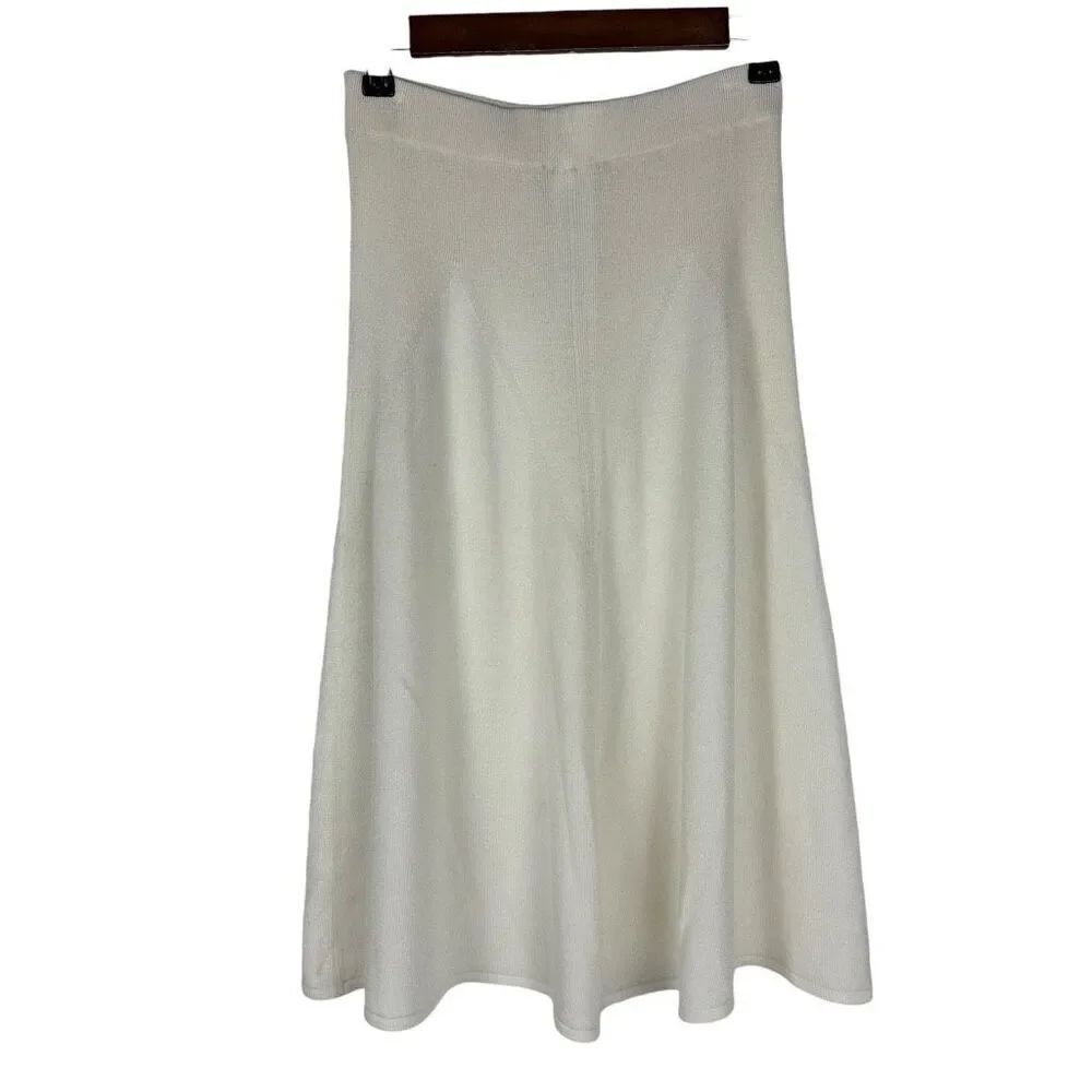Stefanel Off White Knit Skirt Small